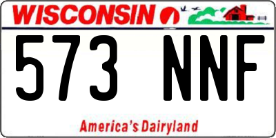 WI license plate 573NNF