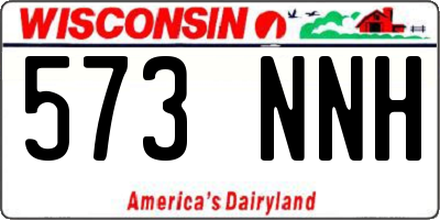 WI license plate 573NNH