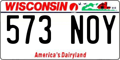 WI license plate 573NOY