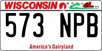 WI license plate 573NPB