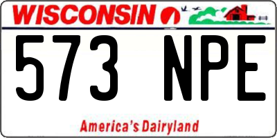 WI license plate 573NPE