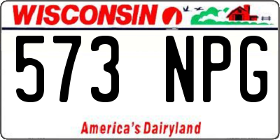 WI license plate 573NPG