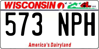 WI license plate 573NPH