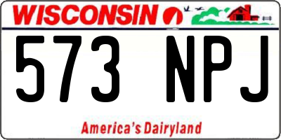 WI license plate 573NPJ