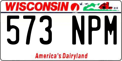 WI license plate 573NPM