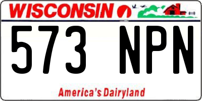 WI license plate 573NPN