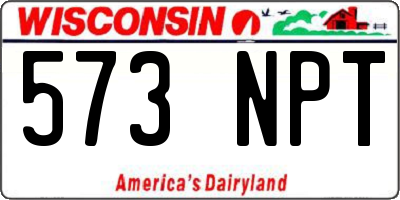 WI license plate 573NPT