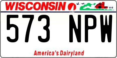 WI license plate 573NPW