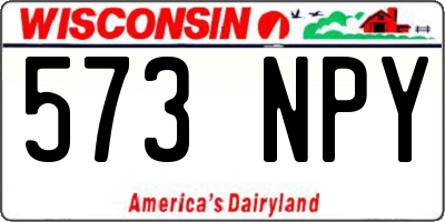 WI license plate 573NPY
