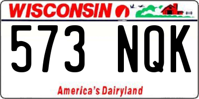 WI license plate 573NQK