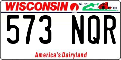 WI license plate 573NQR
