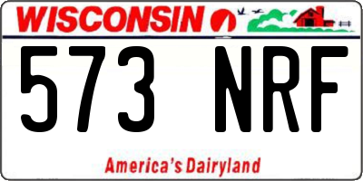 WI license plate 573NRF