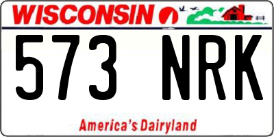 WI license plate 573NRK