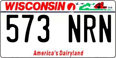 WI license plate 573NRN