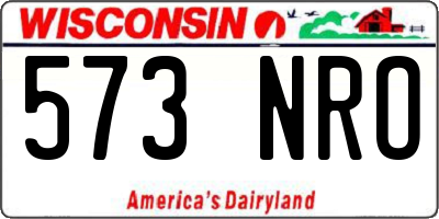 WI license plate 573NRO
