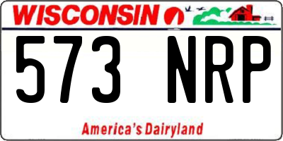 WI license plate 573NRP