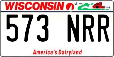 WI license plate 573NRR