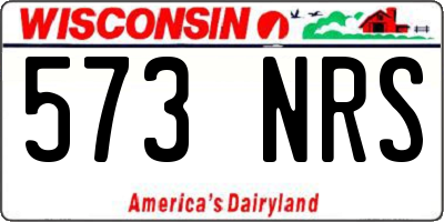 WI license plate 573NRS