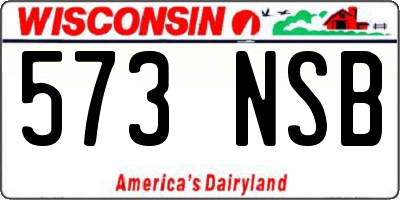 WI license plate 573NSB