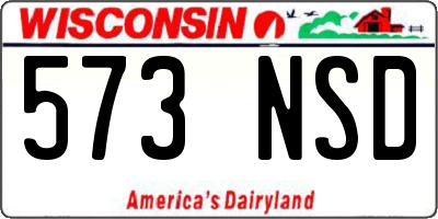 WI license plate 573NSD