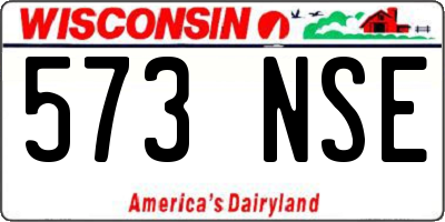 WI license plate 573NSE