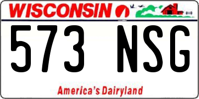 WI license plate 573NSG