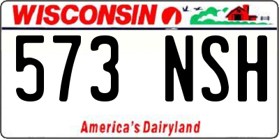 WI license plate 573NSH