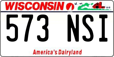 WI license plate 573NSI