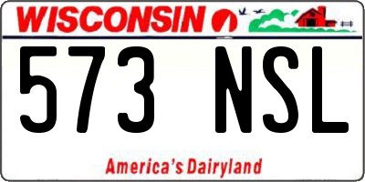 WI license plate 573NSL