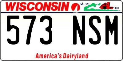 WI license plate 573NSM