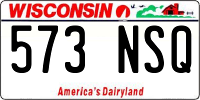 WI license plate 573NSQ