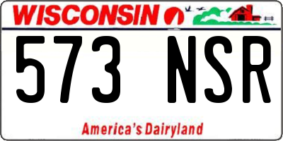 WI license plate 573NSR