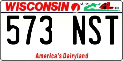 WI license plate 573NST