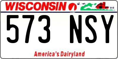 WI license plate 573NSY
