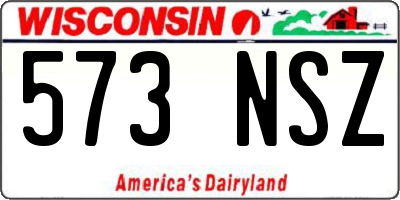 WI license plate 573NSZ