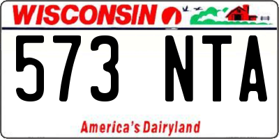 WI license plate 573NTA