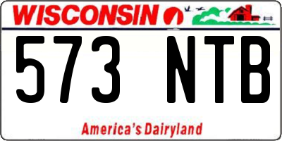 WI license plate 573NTB