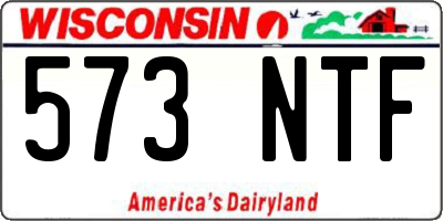 WI license plate 573NTF