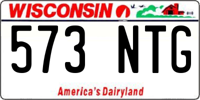 WI license plate 573NTG