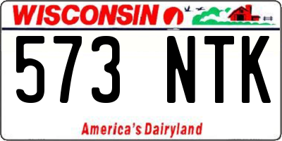 WI license plate 573NTK