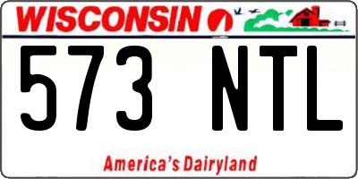 WI license plate 573NTL