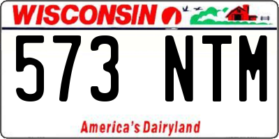 WI license plate 573NTM