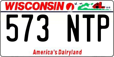 WI license plate 573NTP