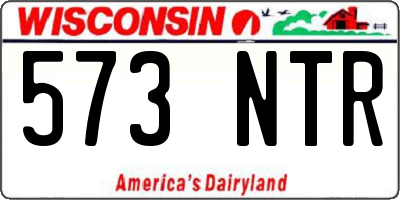 WI license plate 573NTR