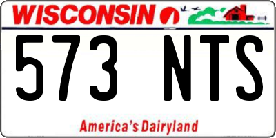 WI license plate 573NTS