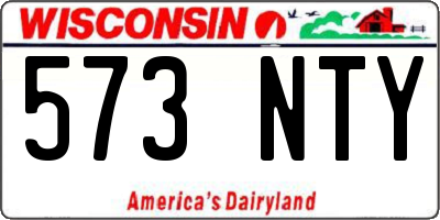 WI license plate 573NTY