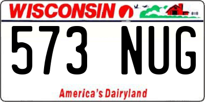 WI license plate 573NUG