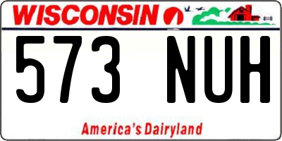 WI license plate 573NUH