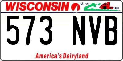WI license plate 573NVB