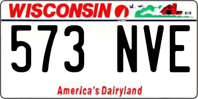 WI license plate 573NVE